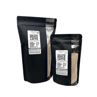 SALTED MAPLE ELECTROLYTE LATTE made with Organic MCT + Organic Mushroom Coffee