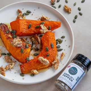 Roasted Pumpkin Salad with Burrata and Roasted Cashews