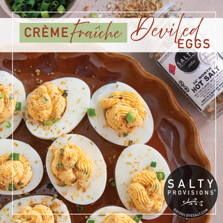 Creme Fraiche Deviled Eggs - Recipe Cover Image - Salty Provisions