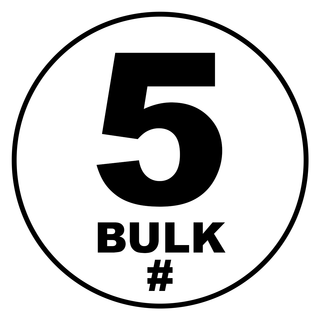 This is the logo used to indicate that a Salty Provisions Product is available in a five pound bulk size to order. 